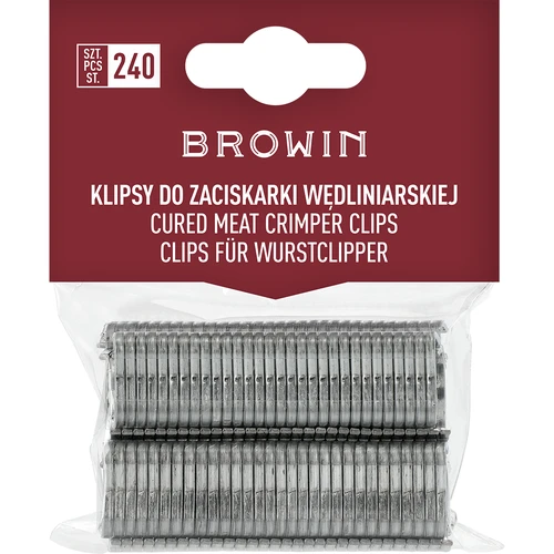 Leikkelepuristimen klipsit - 240 kpl.  - 1 