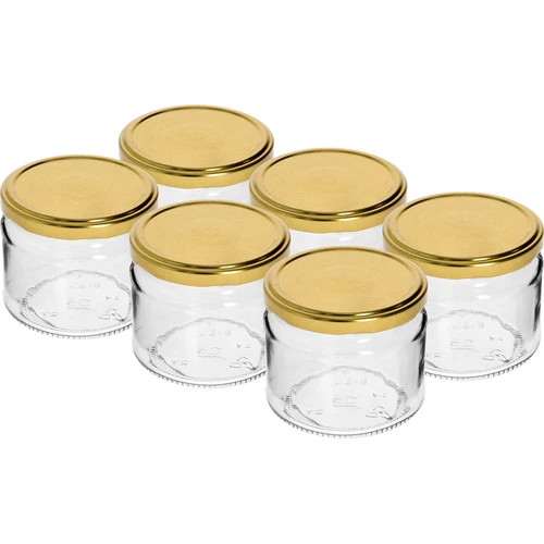 Matala purkki 330ml - kultaisella kannella fi 82/6, 6kpl.  - 1 