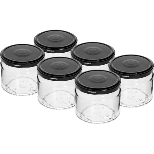 Matala purkki 330ml - mustalla kannella fi 82/6, 6kpl.  - 1 