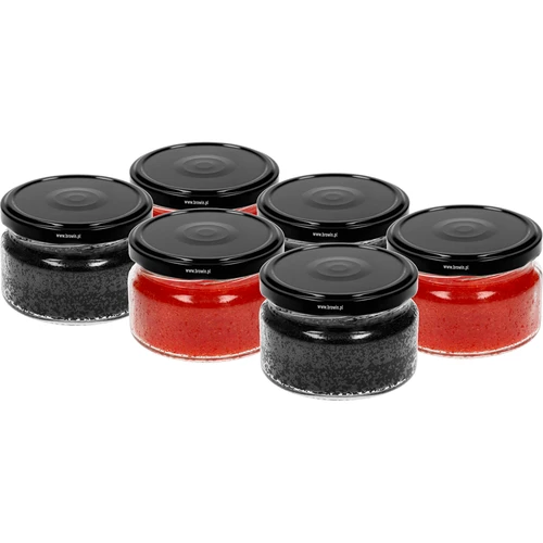 Matalalaatikko 200ml - mustalla kannella fi 82/6, 6 kpl. - 3