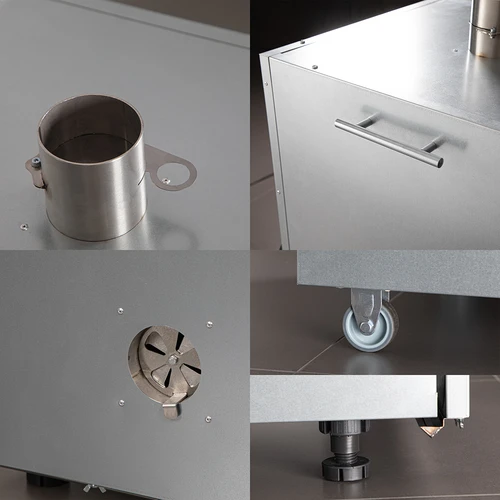 Metallinen savustuskammio 250 l, pyörillä - 3