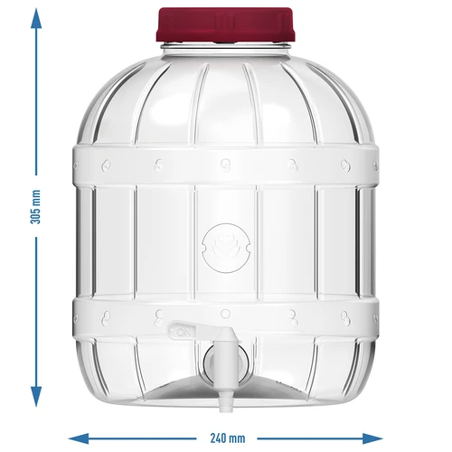 Monikäyttöinen purkki hanalla 10L - 8
