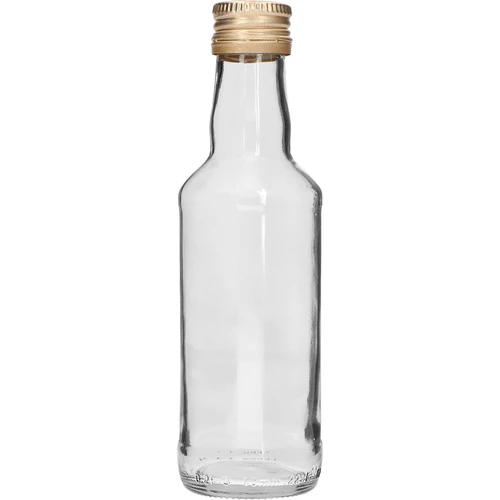 200 ml klassinen viinapullo, kultainen kierrekorkki Ø 28 mm, 1 kpl