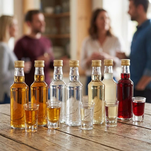 200 ml klassinen viinapullo, kultainen kierrekorkki Ø 28 mm, 1 kpl - 6