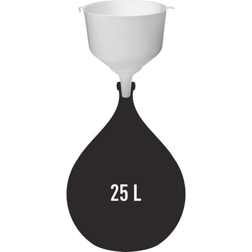 Muovinen suppilo fi25 ilmapalloille, korkea reuna - 3