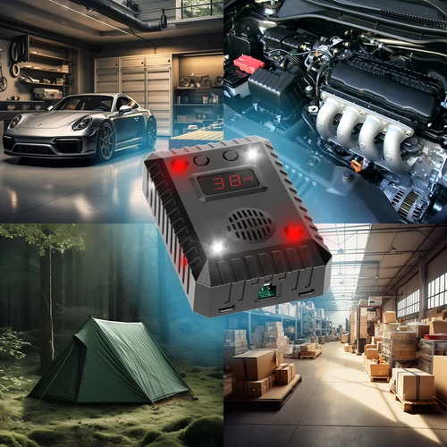Näätien ja jyrsijöiden karkotin autoihin ja tiloihin (ultraääni +LED) - 14