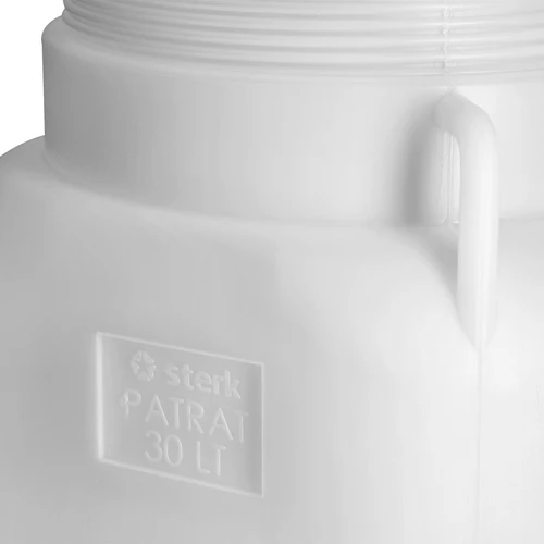 Neliömäinen astia 30 L, valkoinen, kahvoilla, Sterk - 8