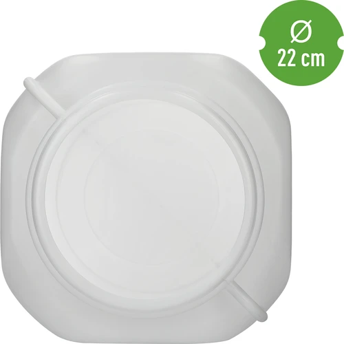 Neliönmuotoinen astia 40 L, valkoinen, kahvallinen, Sterk - 5