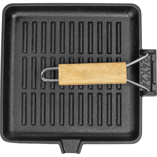 Neliönmuotoinen valurautapannu, 22 cm - 2