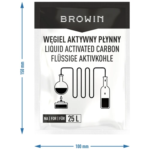 Nestemäinen aktiivihiili 25 L:lle, 140 g - 3