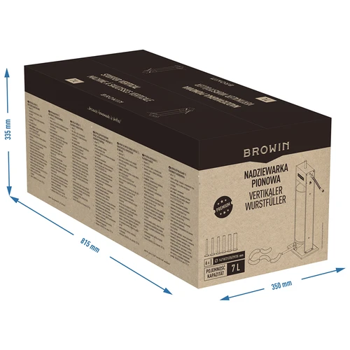 Premium-pystymallinen makkaratäytin, 7 L - 13