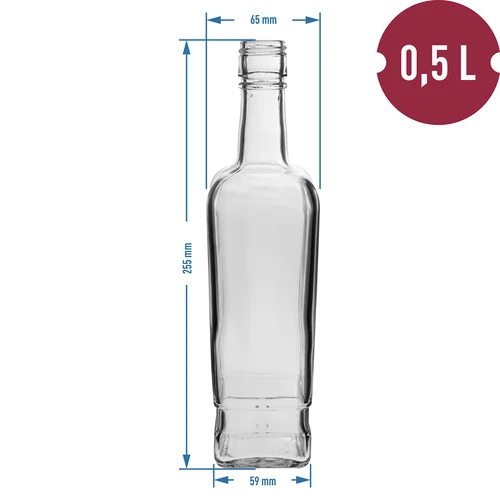 Pryncypalna-pullo 500 ml kierrekorkilla, 6 kpl - 6