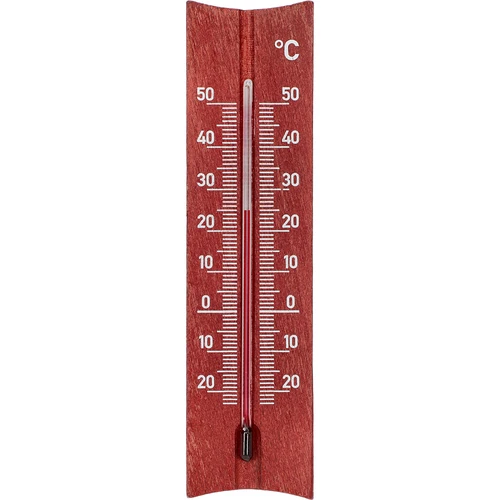 Puinen huonelämpömittari (-20 - +50°C), mahongin väri, 15 cm  - 1 