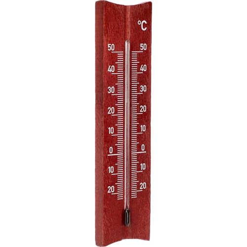 Puinen huonelämpömittari (-20 - +50°C), mahongin väri, 15 cm - 2
