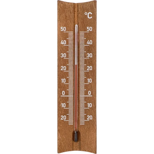 Puinen huonelämpömittari (-20 - +50°C), tummanruskea, 15cm  - 1 