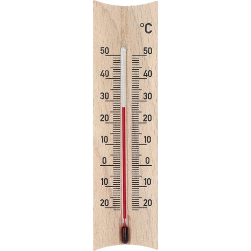 Puinen huonelämpömittari (-20 - +50°C), vaaleanruskea, 15 cm  - 1 
