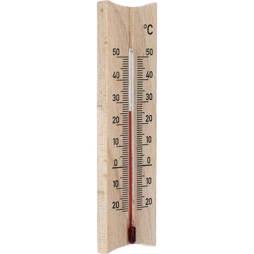 Puinen huonelämpömittari (-20 - +50°C), vaaleanruskea, 15 cm - 2