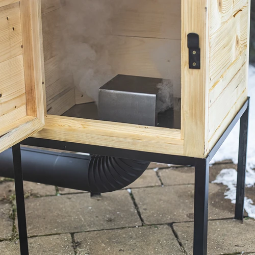 Puinen savustin 60 cm, tulipesällä - 8