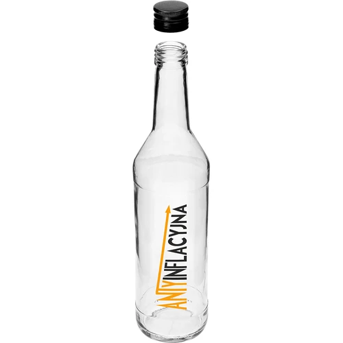 Pullo 0,5 L kierrekorkilla ja painatuksella Antiinflatorinen - 4 kpl - 6