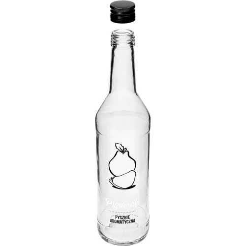 Pullo 0,5 L kierrekorkilla ja painatuksella Kvitteni - 4 kpl - 6