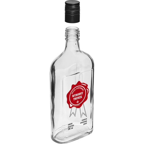 500 ml pullo kierrekorkilla, painatus ”Wyborny Trunek”, 1 kpl - 3