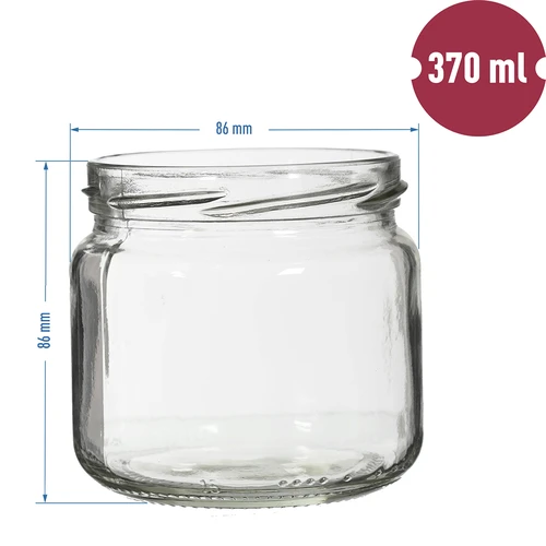 Purkit TO 370 ml värillisellä kannella fi82/6- 6 kpl - 4