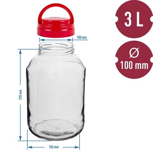 Purkki TO 3 L ja kansi fi 100 kahvalla - 6