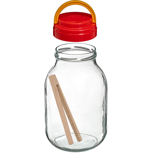 Purkki TO 3 L muovikannella + pihdit fi 100 - 3