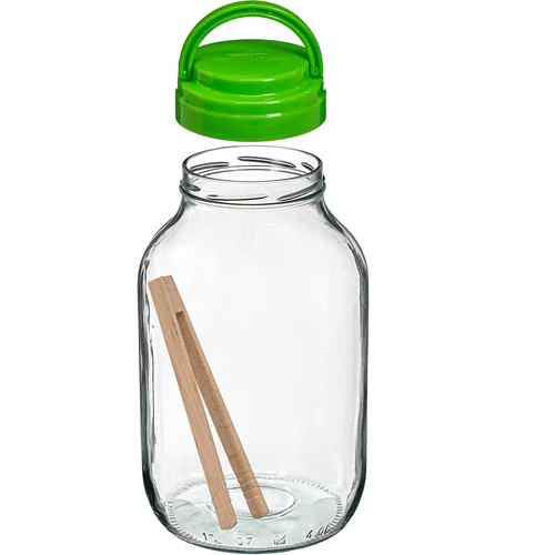 Purkki TO 4 L muovikannella + pihdit fi 100 - 3