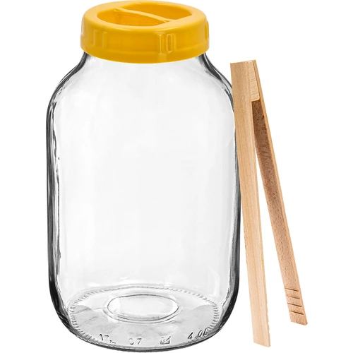 Purkki TO 4 L, pihdit ja muovikansi fi 100, kahvalla  - 1 