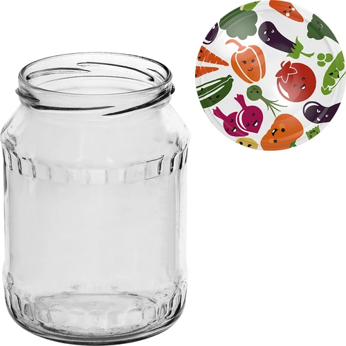 Purkki TO 720 ml värillisellä kannella fi 82/6 - 6 kpl - 7