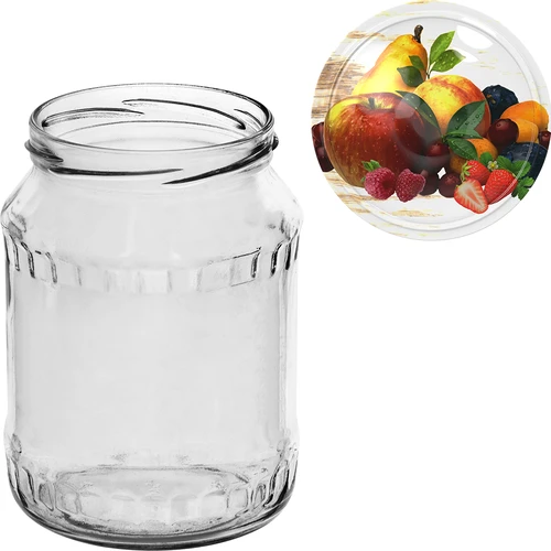 Purkki TO 720 ml värillisellä kannella fi 82/6 - 6 kpl - 9