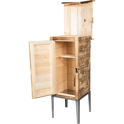 Puulämmitteinen savustuskammio - kuusipuuta, 200 l, ruostumattomasta teräksestä valmistetulla jalustalla - 3