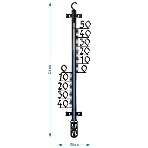 Puutarhalämpömittari (-40 - +50°C), 47cm - 3
