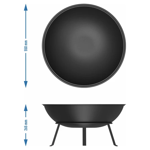 Puutarhatulisija ritilällä, Ø55 cm, pyöreä, kulho - 8