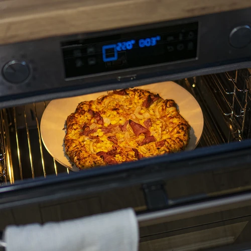 Pyöreä pizzakivi, valmistettu kordieriitista, halkaisija 33 cm - 10