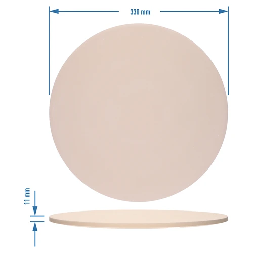 Pyöreä pizzakivi, valmistettu kordieriitista, halkaisija 33 cm - 7