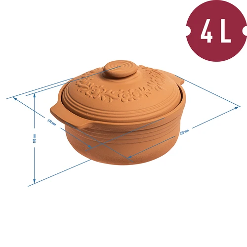 Pyöreä roomalainen pata 4L - 4