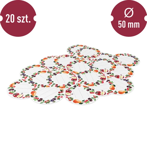 Pyöreät tarrat fi 50mm kansille/purkeille - 20kpl - 3