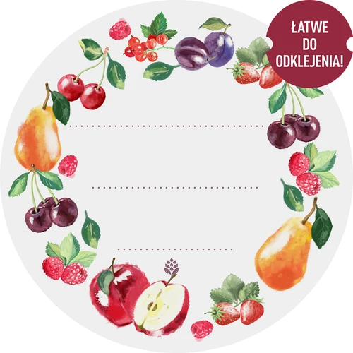 Pyöreät tarrat fi 50mm kansille/purkeille - 20kpl  - 1 