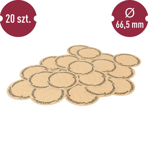Pyöreät tarrat fi 66,5mm kansille/purkeille - 20kpl - 3