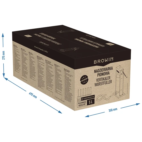 Pystymallinen makkarantäytin Premium 5 L - 13