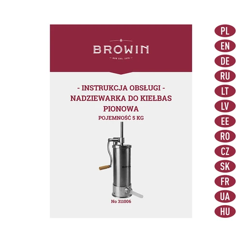 Pystymallinen makkaratäytin 5 kg - 9