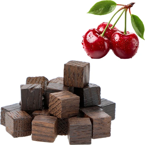 Ranskalaisen tammen kuutiot, voimakkaasti paahdetut, aromatisoidut – Kirsikka, 20 g - 3