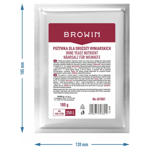 Ravinne viinihiivalle, 100 g - 2