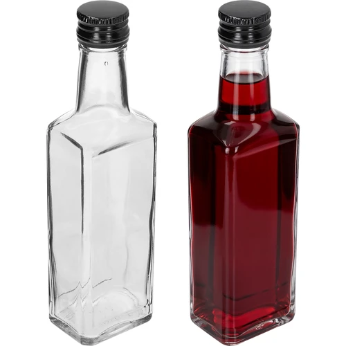 Receptura-pullo 250 ml, musta kierrekorkki, 1 kpl - 4