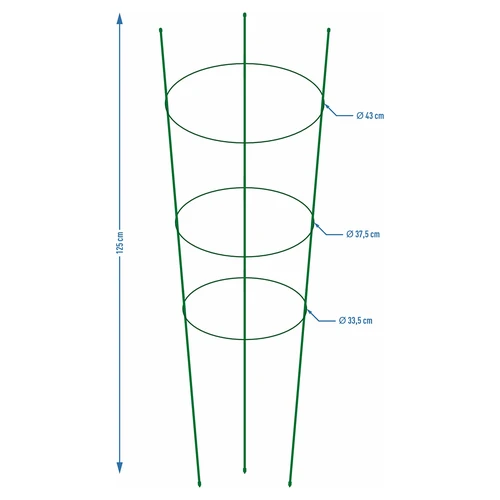 Rengastuki kasveille 3 rengasta 1,2m - 2