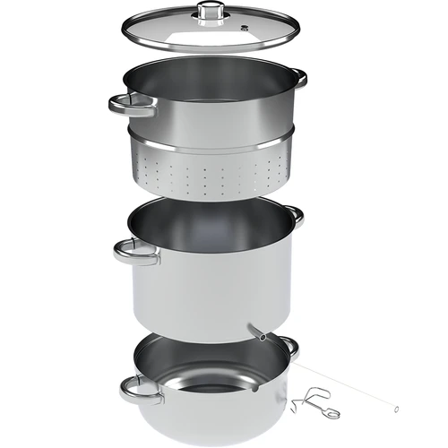 Ruostumaton teräsmehuprässi 8 L - 2