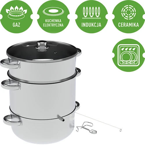 Ruostumaton teräsmehuprässi 8 L - 3