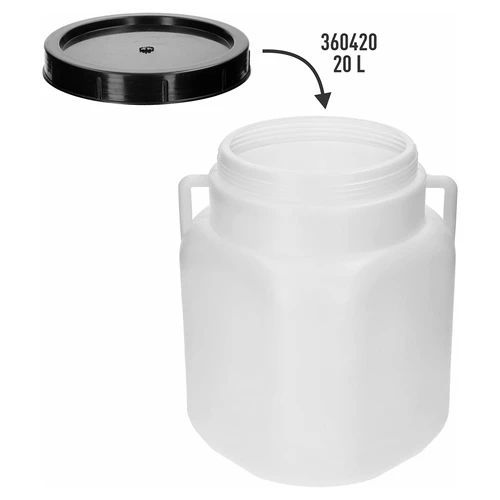 Ruuvikansi nelikulmaiseen tynnyriin 20 L, Ø 19 cm - 3